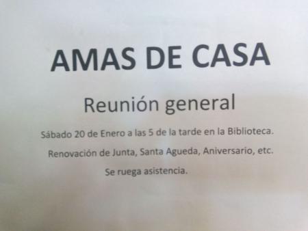 Imagen AMAS DE CASA - Reunión general