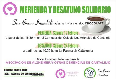 Imagen Sábado 24 febrero a las 10:00 horas en LA PANERA- DESAYUNO SOLIDARIO- Asociación Alzheimer y otras demencias de Cantalejo
